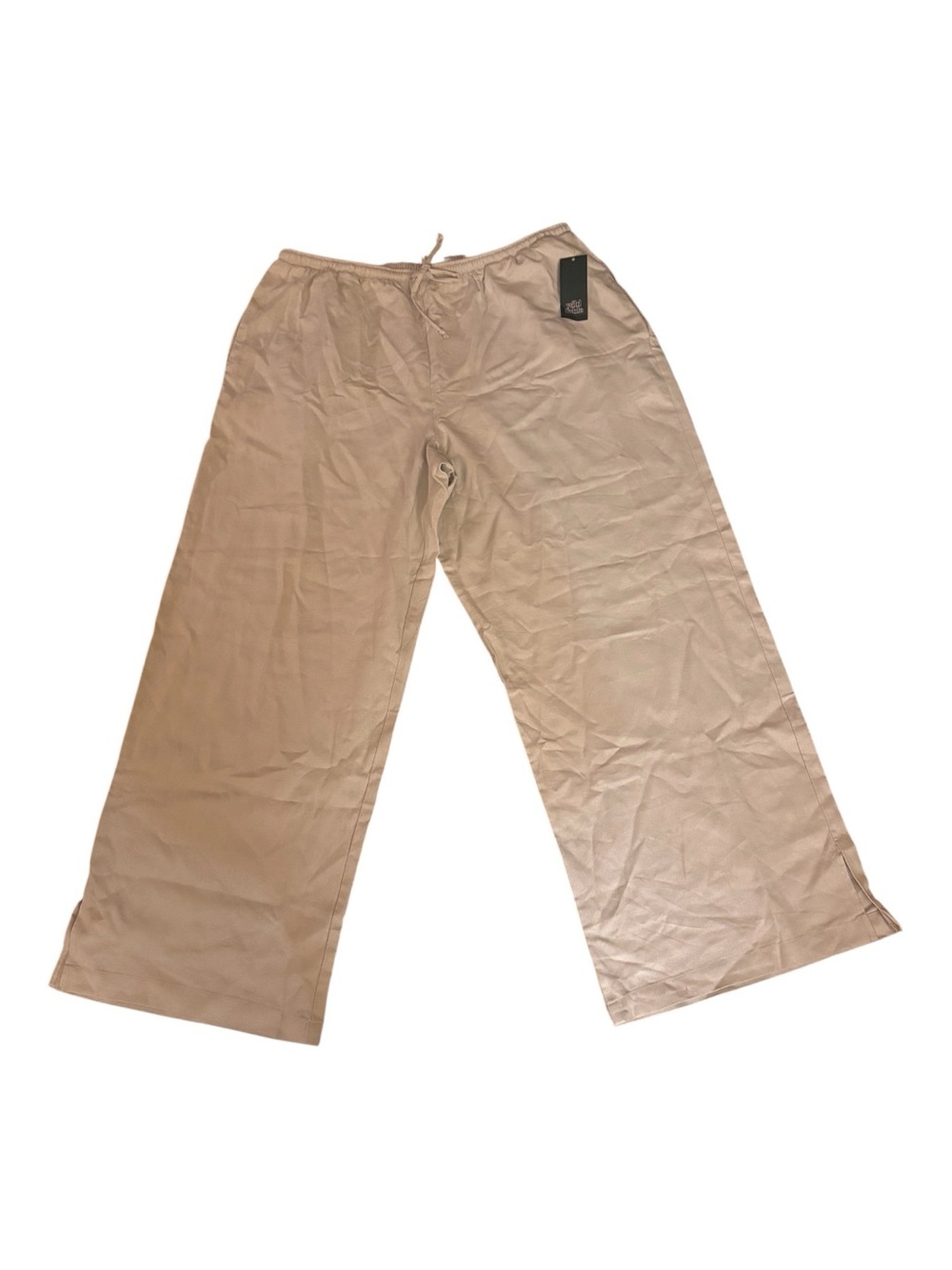 wild fable Wide-Leg Drawstring Chinos in Light Beige Size XL NWT